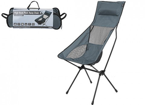 Summit High Back Pack Away Chair - Slate Grey, Item No. 633119