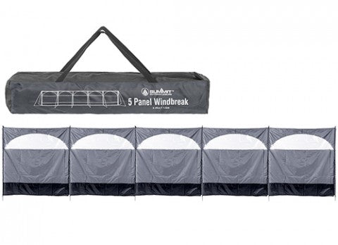 Summit 5 Panel Windbreak 150cm x 835cm- Slate Grey,  Item No. 572006